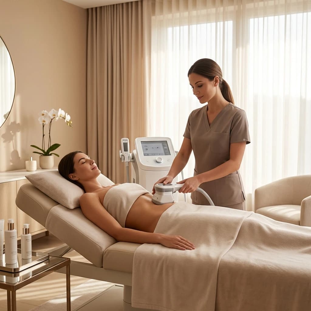 Tratament de remodelare corporală într-un spațiu clinic premium